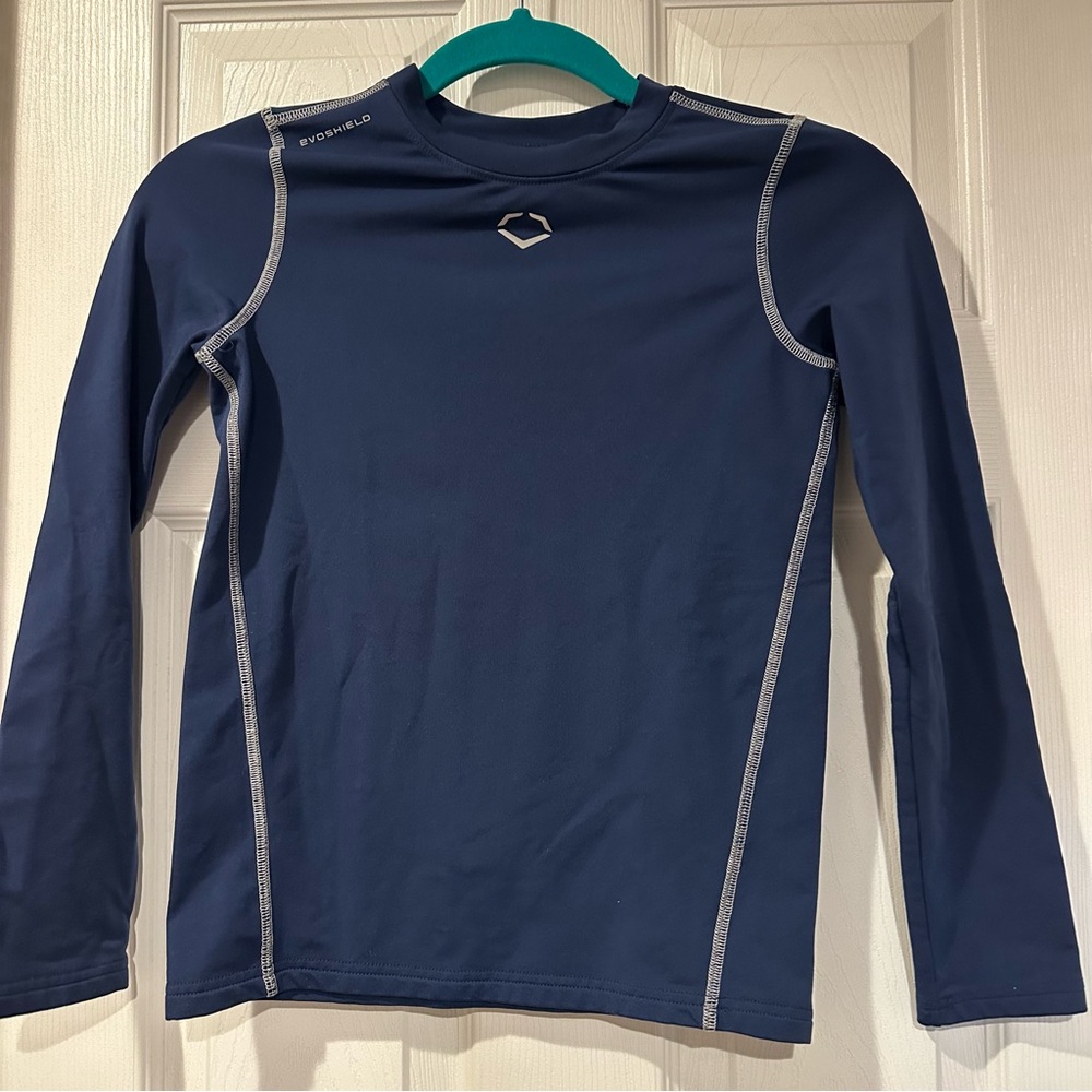 Navy Blue Long Sleeve Kids Jersey